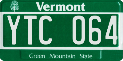 VT license plate YTC064