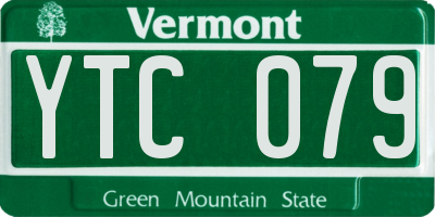 VT license plate YTC079