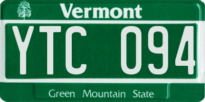 VT license plate YTC094