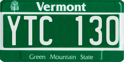 VT license plate YTC130