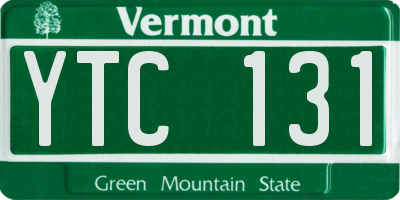 VT license plate YTC131