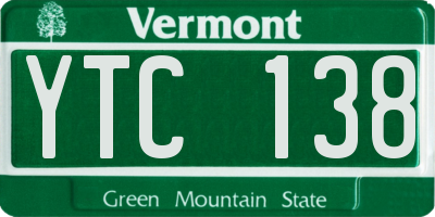 VT license plate YTC138