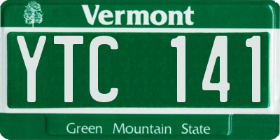 VT license plate YTC141