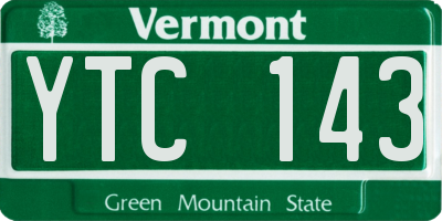 VT license plate YTC143
