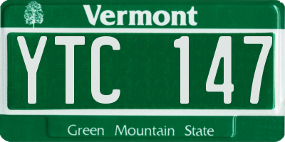 VT license plate YTC147