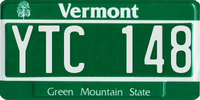 VT license plate YTC148
