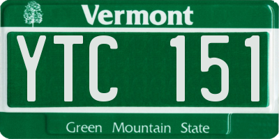 VT license plate YTC151