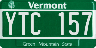 VT license plate YTC157