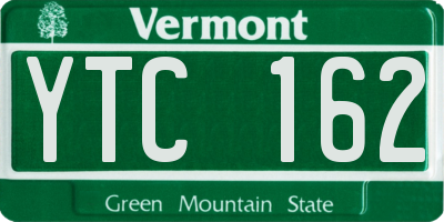 VT license plate YTC162