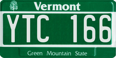 VT license plate YTC166