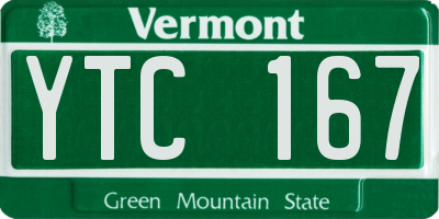 VT license plate YTC167