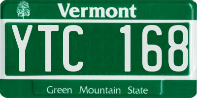 VT license plate YTC168