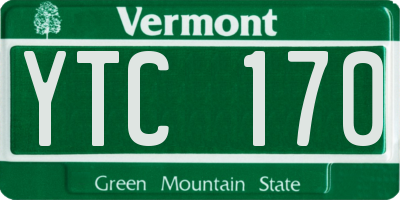 VT license plate YTC170