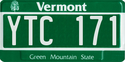 VT license plate YTC171