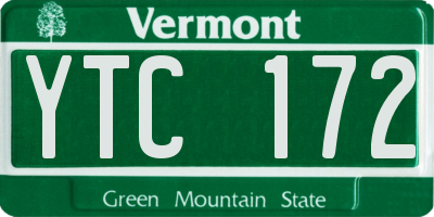 VT license plate YTC172