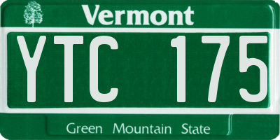 VT license plate YTC175