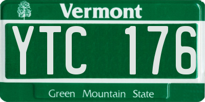 VT license plate YTC176