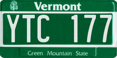 VT license plate YTC177