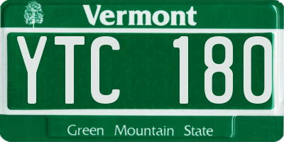 VT license plate YTC180