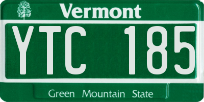 VT license plate YTC185