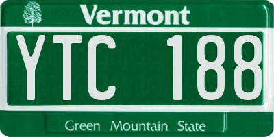 VT license plate YTC188