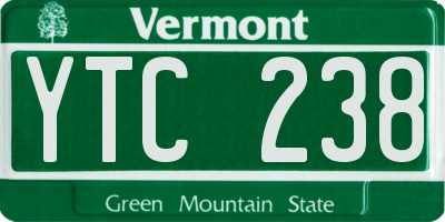VT license plate YTC238