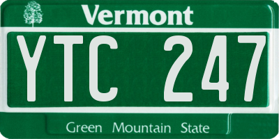 VT license plate YTC247