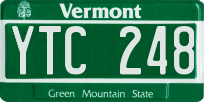VT license plate YTC248