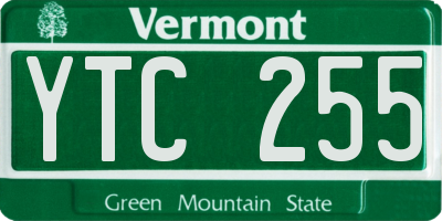 VT license plate YTC255