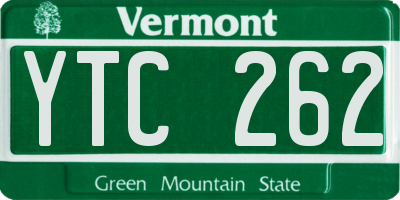 VT license plate YTC262
