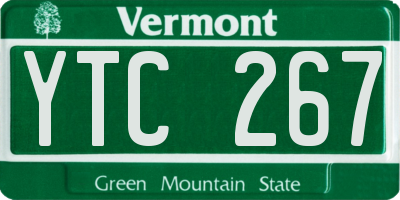 VT license plate YTC267