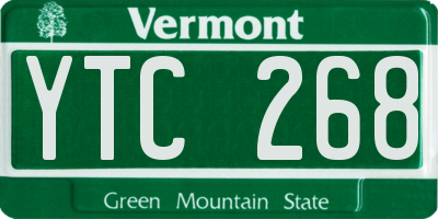 VT license plate YTC268