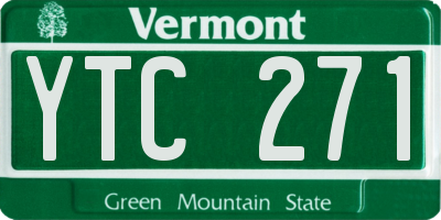 VT license plate YTC271