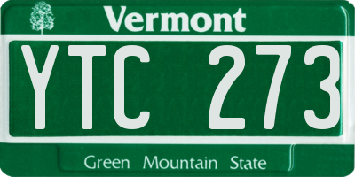 VT license plate YTC273