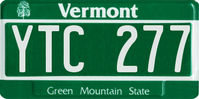 VT license plate YTC277