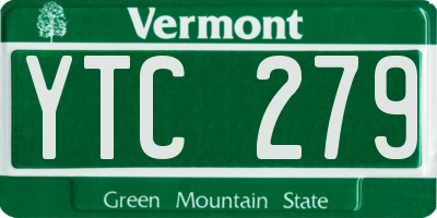 VT license plate YTC279