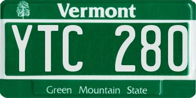 VT license plate YTC280