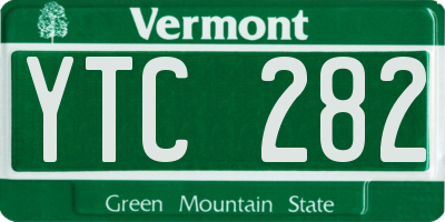 VT license plate YTC282