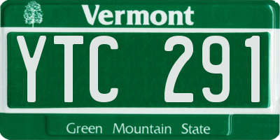 VT license plate YTC291