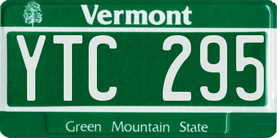 VT license plate YTC295