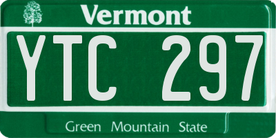 VT license plate YTC297