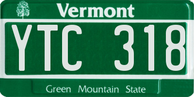 VT license plate YTC318