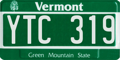 VT license plate YTC319