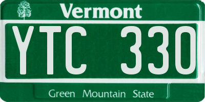 VT license plate YTC330