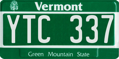 VT license plate YTC337