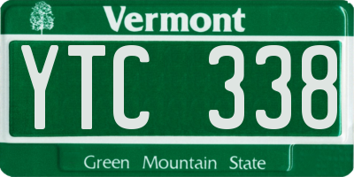 VT license plate YTC338