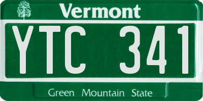 VT license plate YTC341