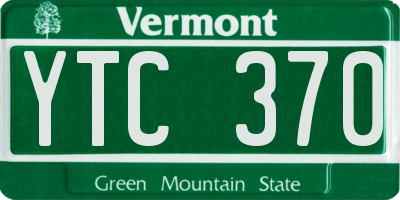 VT license plate YTC370