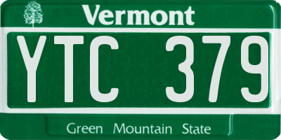 VT license plate YTC379