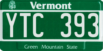 VT license plate YTC393